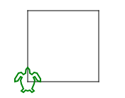 Image of square created in Logo Turtle