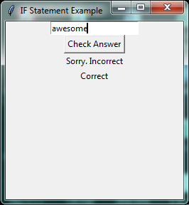 Input Box, Button, and If Statement